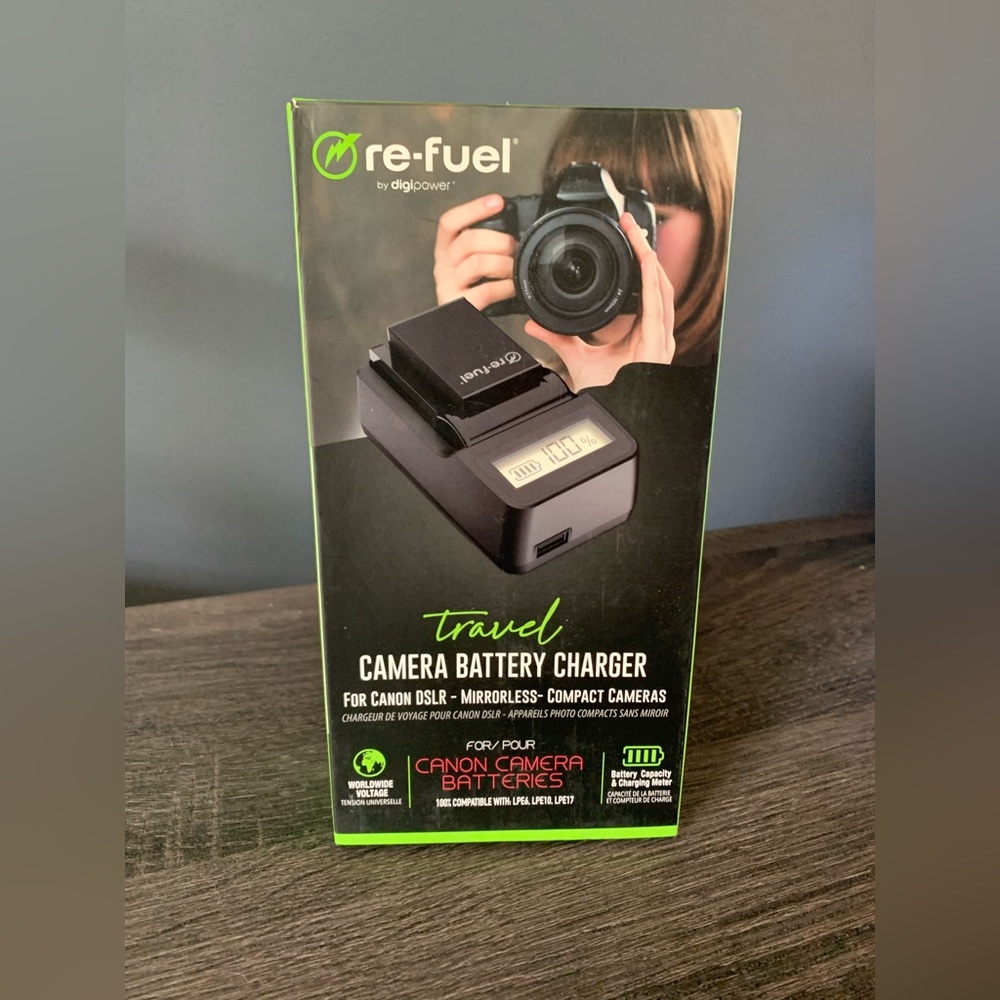 NIB Re-Fuel By Digipower Travel Camera Battery Charger